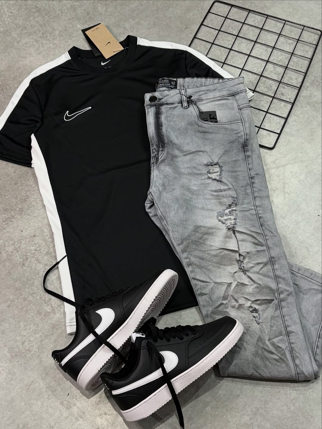 Kit Completo NK Academy com Jeans, Camisa e Tênis