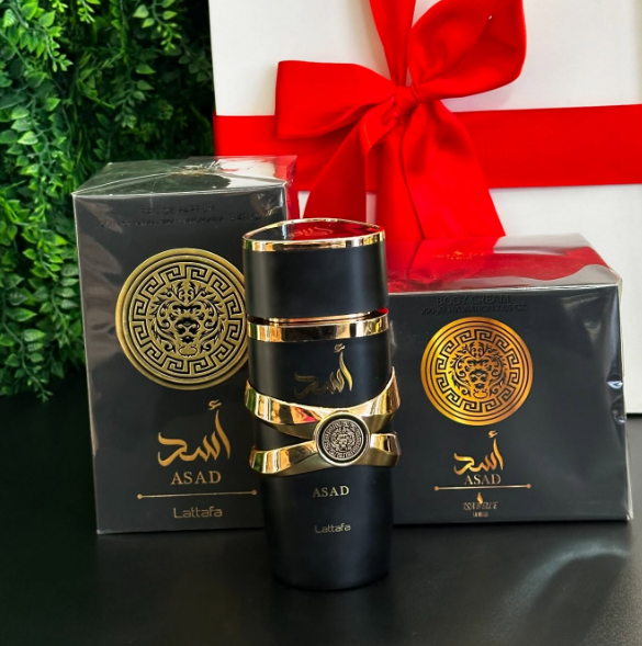 (PERFUME DO NEYMAR) Kit Perfume + Hidradante Asad Lattafa Combo