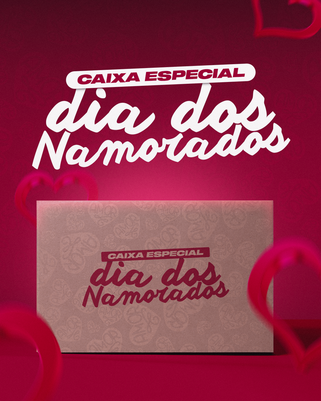 NOVIDADE! CAIXA ESPECIAL DIA DOS NAMORADOS COM BEBIDA, KIT COMPLETO, BALÃO DE CORAÇÃO E PERFUME