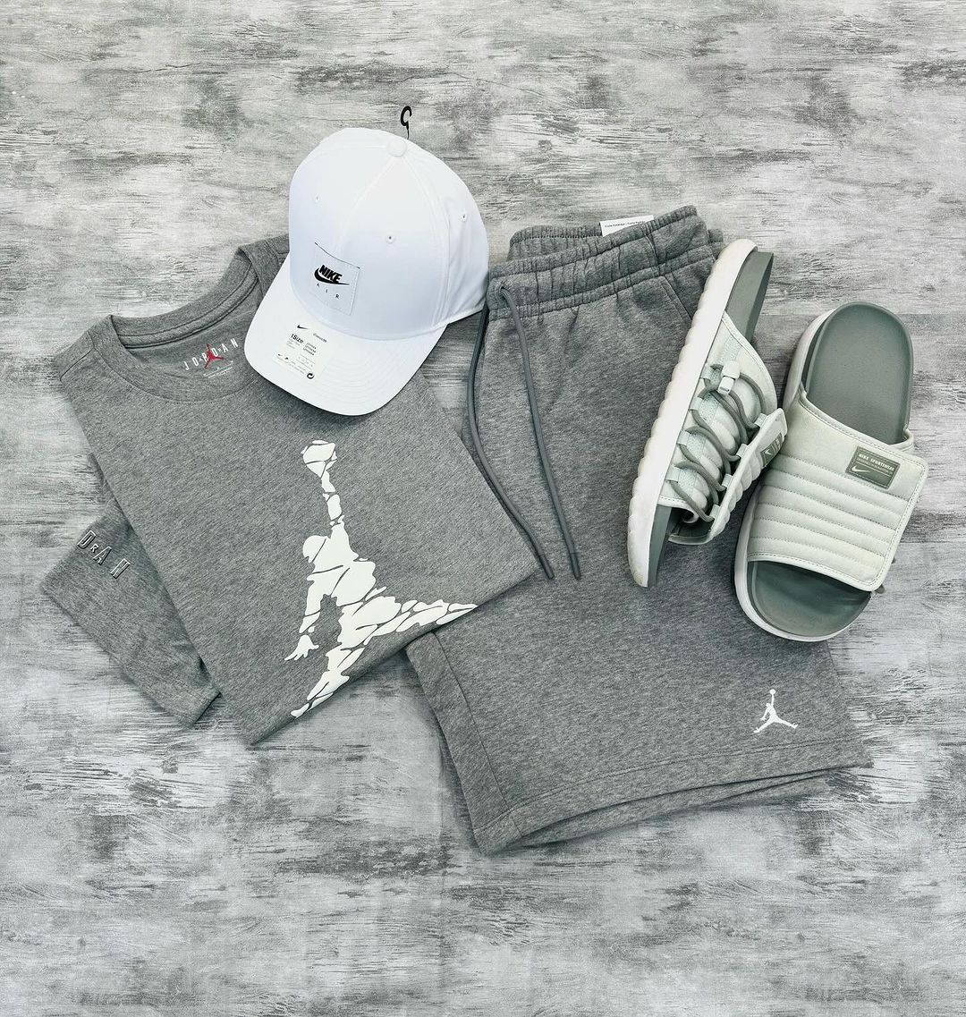 Kit Jordan + NK Asuna + Boné NK (4 Peças)